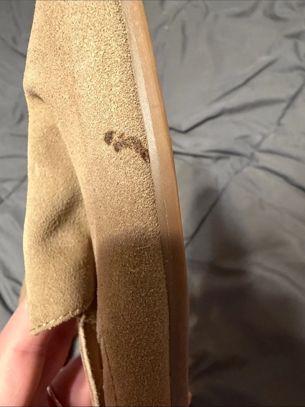 Lucky Brand Tan Suede Slip-On Flats